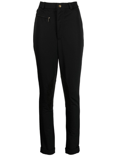 Ralph Lauren Mid-rise Slim-fit Trousers In Black