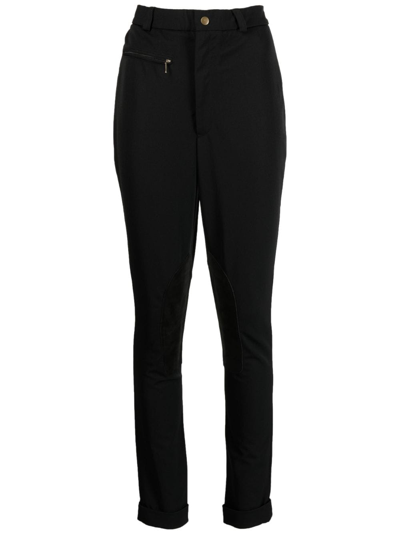 Polo Ralph Lauren Mid-rise Slim-fit Trousers In Black