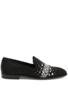 GIUSEPPE ZANOTTI MARTHINIQUE RHINESTONE-EMBELLISHED LOAFERS