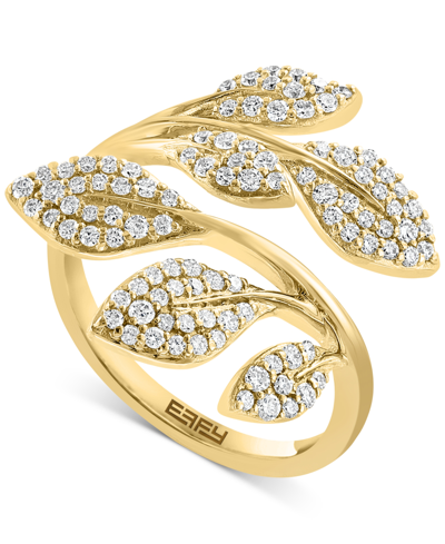 Effy Collection Effy Diamond Vine Motif Bypass Ring (5/8 Ct. T.w.) In 14k Gold