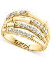 EFFY COLLECTION EFFY DIAMOND MULTIROW OPENWORK STATEMENT RING (3/8 CT. T.W.) IN 14K GOLD