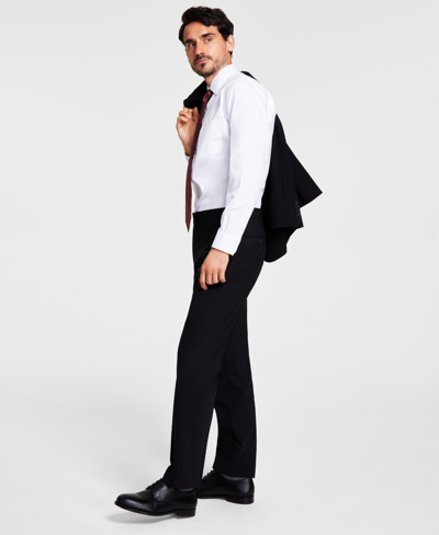 Brooks Brothers B By  Men's Classic-fit Stretch Wool Blend Suit Separates Pant In Black
