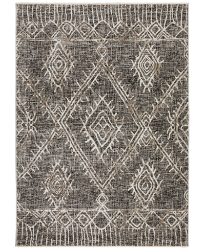 D Style Moises Mss1 7'10" X 10' Area Rug In Black