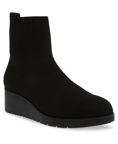 Anne Klein Quest Womens Ankle Wedge Mid-calf Boots In Black