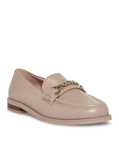 Anne Klein Park Womens Faux Leather Loafers In Beige
