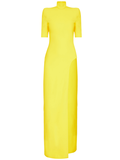 Monot Crêpe Long Dress In Yellow