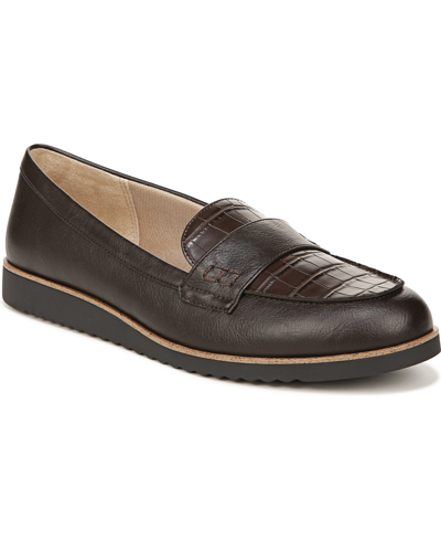 Lifestride Zee Slip-on Loafers In Brown Faux Leather