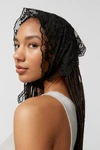 Urban Outfitters Lace Headscarf In Black