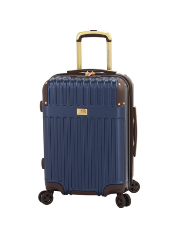London Fog Brentwood Iii 20" Expandable Spinner Carry-on Hardside, Created For Macy's In Navy