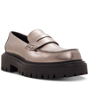 Aldo Bigstrut Loafer In Pewter Metallic Snake