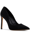 Aldo Lala Snakeskin Embossed Pointed Toe Pump In Black
