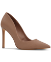Aldo Lala Snakeskin Embossed Pointed Toe Pump In Light Brown