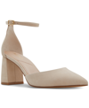 Aldo Jan Pointed Toe Pump In Medium Beige Leather