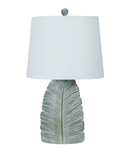 Fangio Lighting 23" Casual Resin Table Lamp With Designer Shade In Pale Azure Blue
