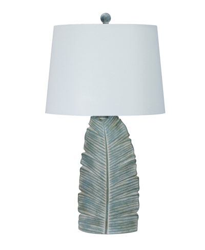 Fangio Lighting 26" Casual Resin Table Lamp With Designer Shade In Pale Azure Blue