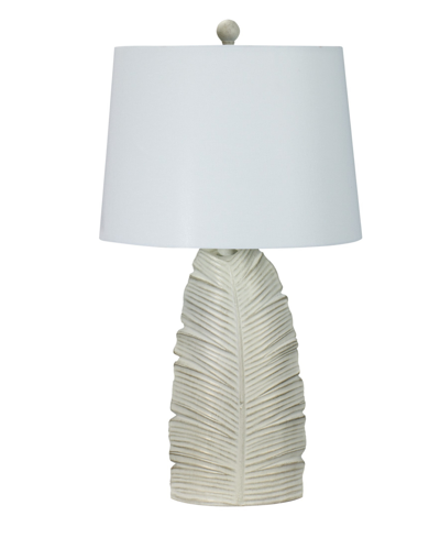 Fangio Lighting 26" Casual Resin Table Lamp With Designer Shade In Antique Soft White