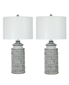 FANGIO LIGHTING 29" RESIN TABLE LAMP WITH DESIGNER SHADE, SET OF 2