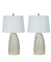 FANGIO LIGHTING 26" CASUAL RESIN TABLE LAMP WITH DESIGNER SHADE, SET OF 2