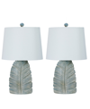 FANGIO LIGHTING 23" CASUAL RESIN TABLE LAMP WITH DESIGNER SHADE, SET OF 2