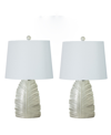 FANGIO LIGHTING 23" CASUAL RESIN TABLE LAMP WITH DESIGNER SHADE, SET OF 2