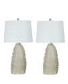 FANGIO LIGHTING 28.5" CASUAL RESIN TABLE LAMP WITH DESIGNER SHADE, SET OF 2