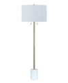 FANGIO LIGHTING 61.5" METAL MARBLE FLOOR LAMP WITH DESIGNER SHADE