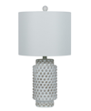 FANGIO LIGHTING 23.5" HOBNAIL CYLINDER TABLE LAMP WITH DESIGNER SHADE