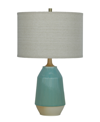 FANGIO LIGHTING 25" RIBBED JUG TABLE LAMP WITH DESIGNER SHADE
