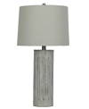 FANGIO LIGHTING 26" SCRIBED COLUMN TABLE LAMP WITH DESIGNER SHADE