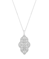 WRAPPED IN LOVE DIAMOND FILIGREE CLUSTER 18" PENDANT NECKLACE (1-1/2 CT. T.W.) IN 14K WHITE GOLD OR 14K YELLOW GOLD,