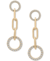 WRAPPED IN LOVE DIAMOND CIRCLE LINK DROP EARRINGS (1/2 CT. T.W.) IN 14K GOLD, CREATED FOR MACY'S
