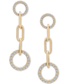 Wrapped In Love Diamond Circle Link Drop Earrings (1/2 Ct. T.w.) In 14k Gold, Created For Macy's In Yellow Gold