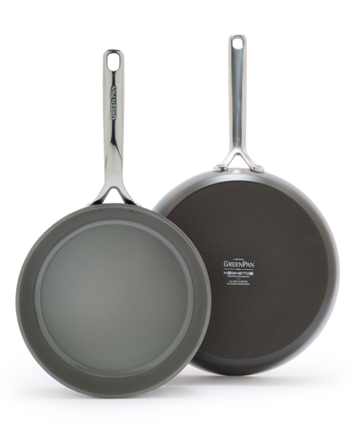 Greenpan Gp5 Hard Anodized Healthy Ceramic Nonstick 2-piece Fry Pan Set, 9.5" And 11" In Cocoa