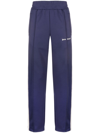 Palm Angels Logo-print Side-stripe Track Pants In Blue