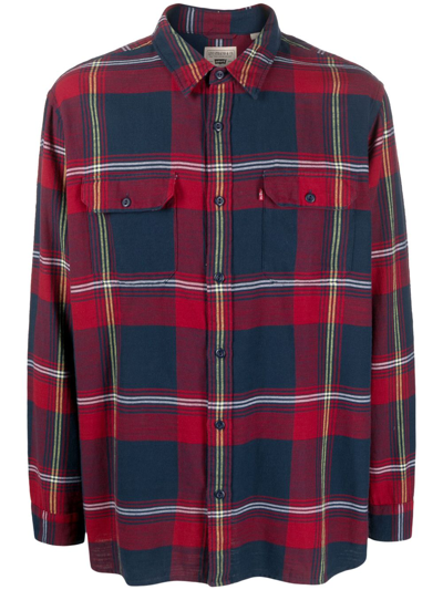 Levi's Plaid-check Long-sleeve Shirt In Red