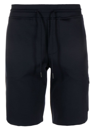 Paul & Shark Logo-print Track Shorts In Schwarz