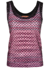 MISSONI SEQUIN-EMBELLISHED KNITTED TOP