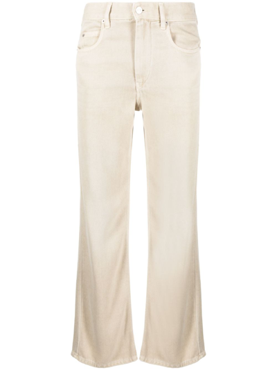 Marant Etoile Gerade High-waist-jeans In Neutrals
