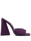 Attico Turquoise Velvet High Flat With Pyramid Heel For Women In Purple