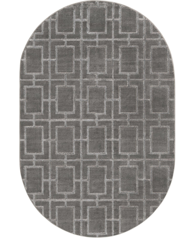Marilyn Monroe Glam Deco 5'3" X 8' Oval Area Rug In Gray