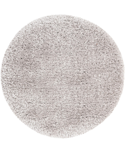 Marilyn Monroe Opulence Shag Silver-tone Screen 3'3" X 3'3" Round Area Rug