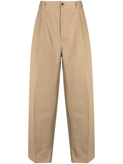 Maison Margiela X Pendleton Yoke-checked Trousers In Beige