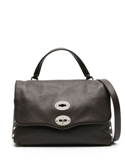 Zanellato Small Postina Foldover Top Tote Bag In Brown