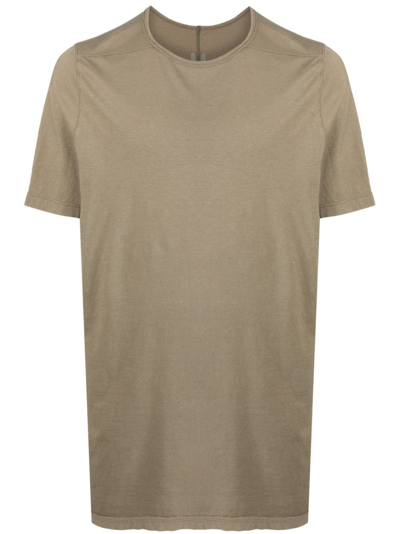 Rick Owens Drkshdw Exposed-seam Cotton T-shirt In Green