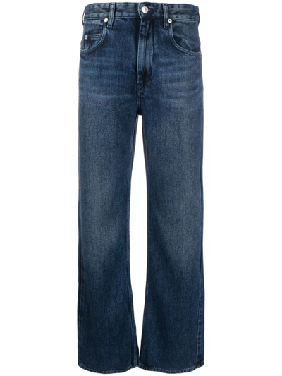 Marant Etoile Bymara Lyocell Straight Jeans In Blue