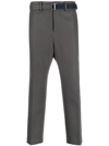 SACAI WOOL TAILORED CROPPED TROUSERS