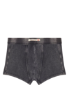Diesel Denim-effect Stretch-cotton Boxers In Black