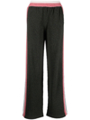 BARRIE ELASTICATED RIBBED-KNIT TRACK PANTS