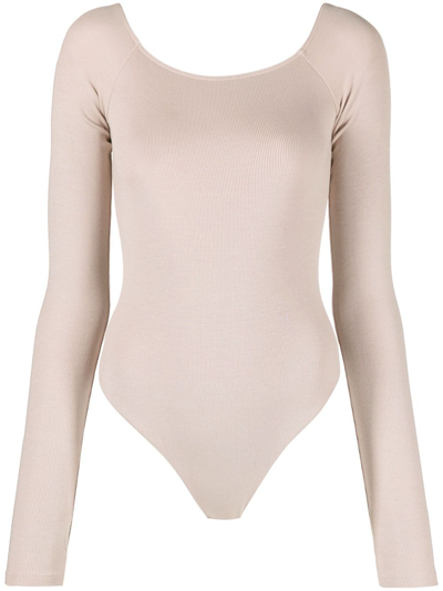 The Andamane Nadia Ribbed-knit Bodysuit In Pink