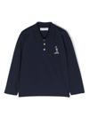 THERE WAS ONE LOGO-PRINT COTTON POLO SHIRT